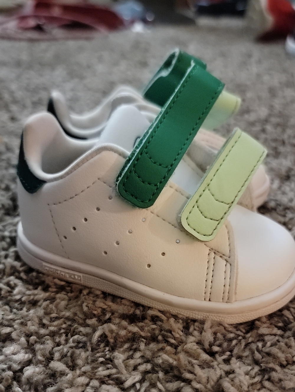 Adidas Stan Smith CF C I White Collegiate Green 4K
